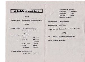 AFCA 1995 Schedule of Activities