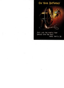 Old electric fan birthday card