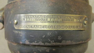 General Electric Fan Tag
